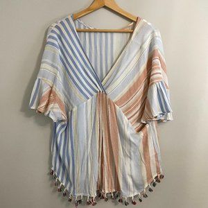 Striped Tassel Top